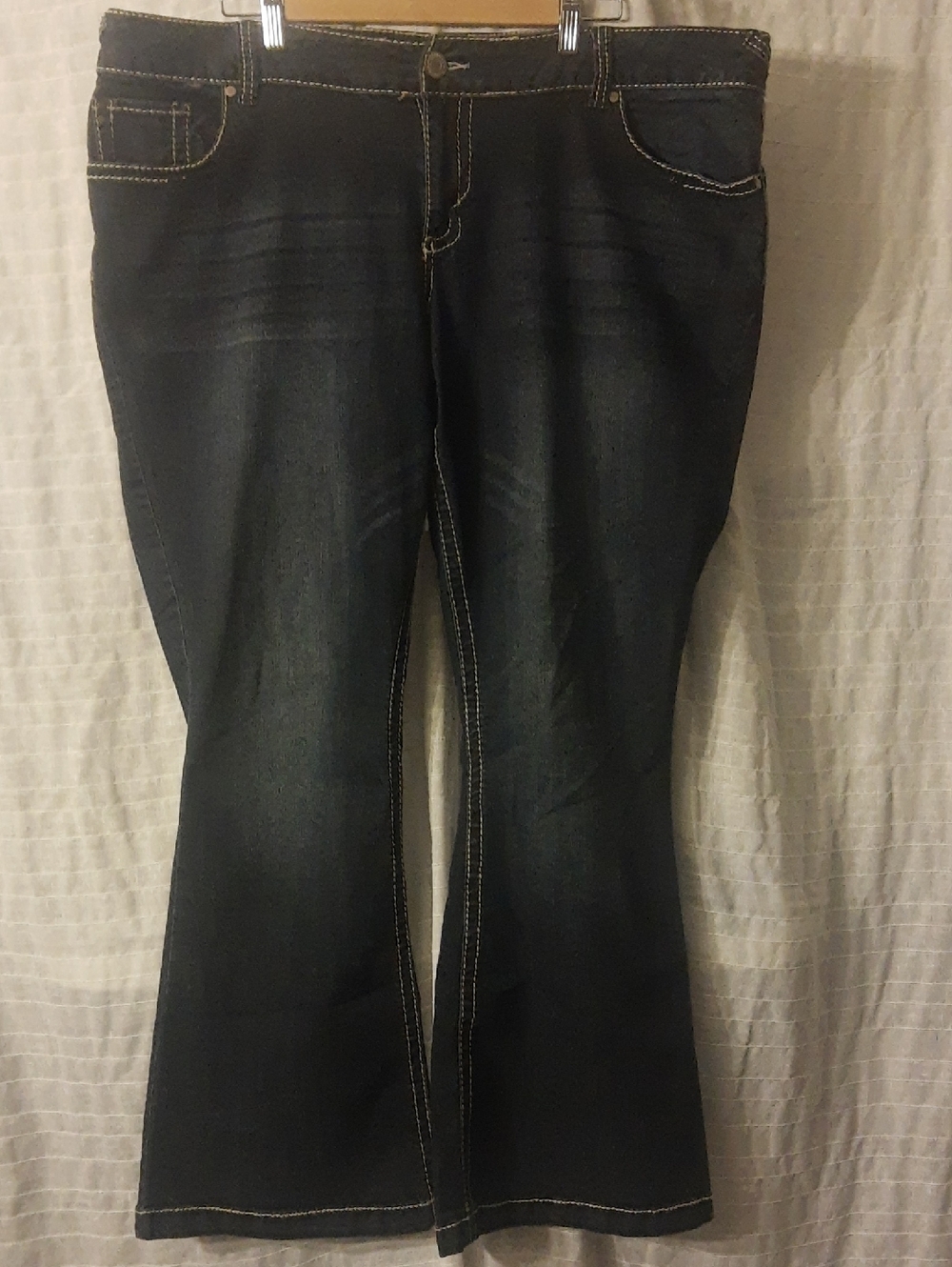 Maurices Dark Indigo Bootcut Jeans with Contrast Stitching